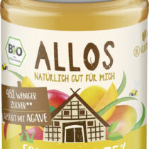 Allos Frucht Pur Mango Konfitüre Glas 200g