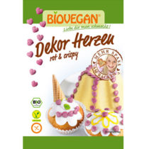 Biovegan Dekor Herzen rot 35g