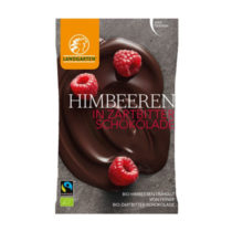 Landgarten Bio Himbeeren in Zartbitterschokolade 50g