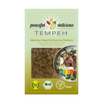 Peaceful Delicious Sojabohnen Tempeh mit Sesam und Knoblauch 200g