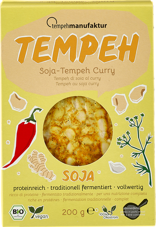 Tempehmanufaktur SojaTempeh Curry 200g Hello Vegan