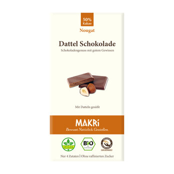 Makri Bio Dattel Schokolade Nougat 50% 85g