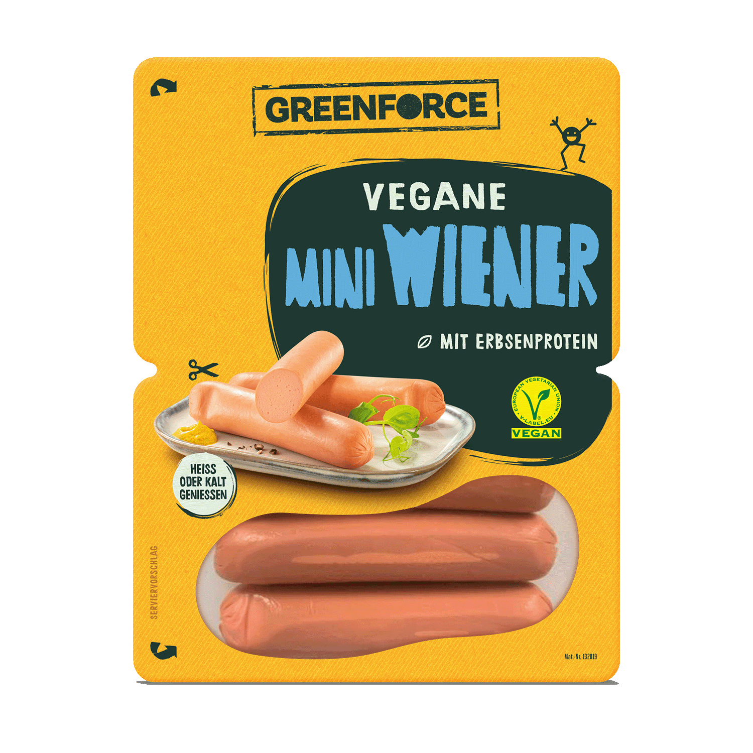 Greenforce Vegane Mini Wiener 180g (2 x 3 Stück)
