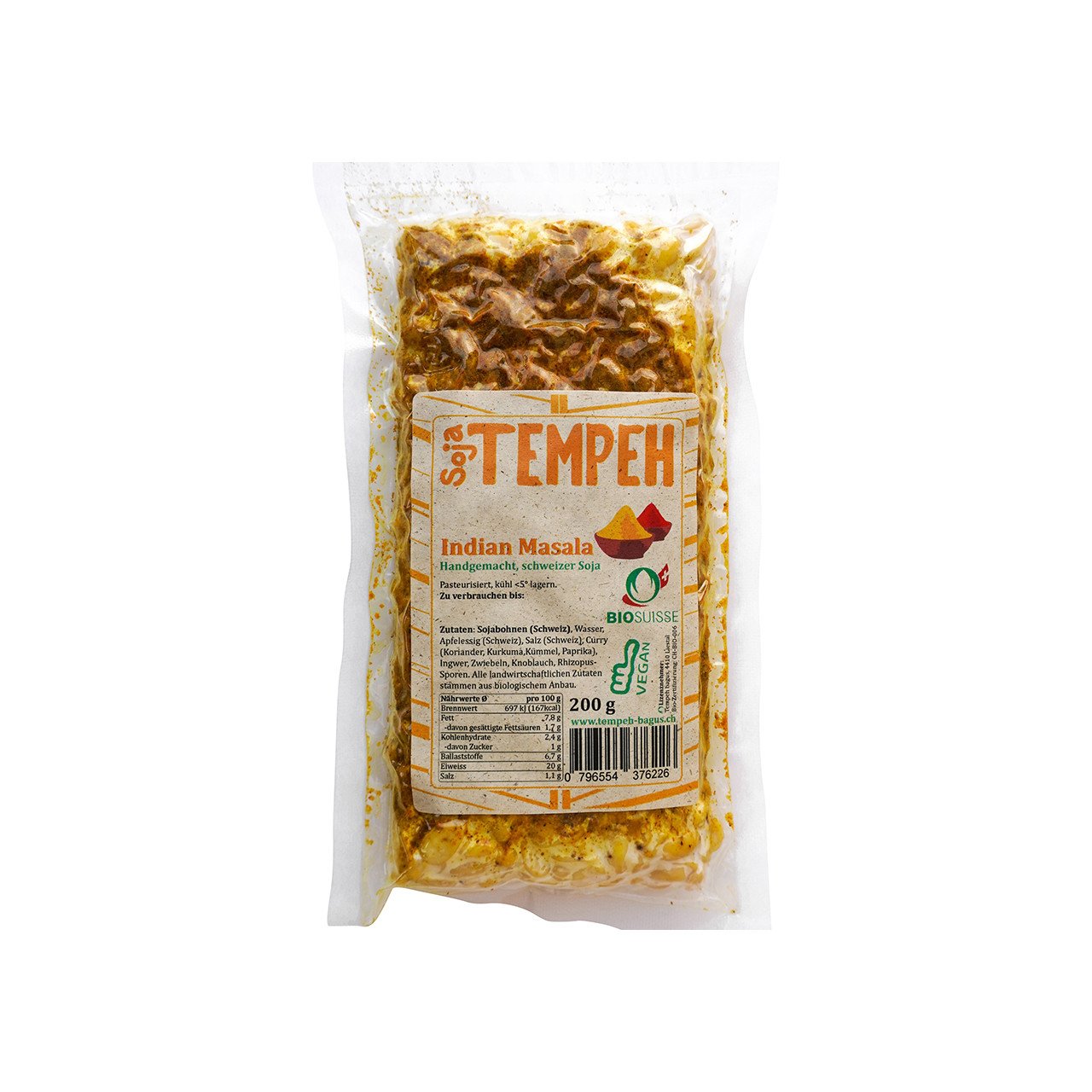 Tempeh Bagus Soja Tempeh Indian Masala 200g