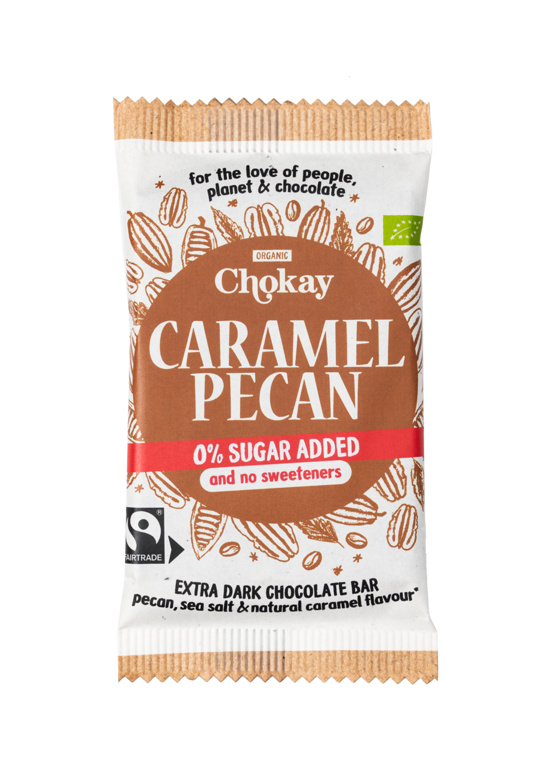 Chokay Caramel Pecan Zartbitterschokolade 70g - Hello Vegan Onlineshop
