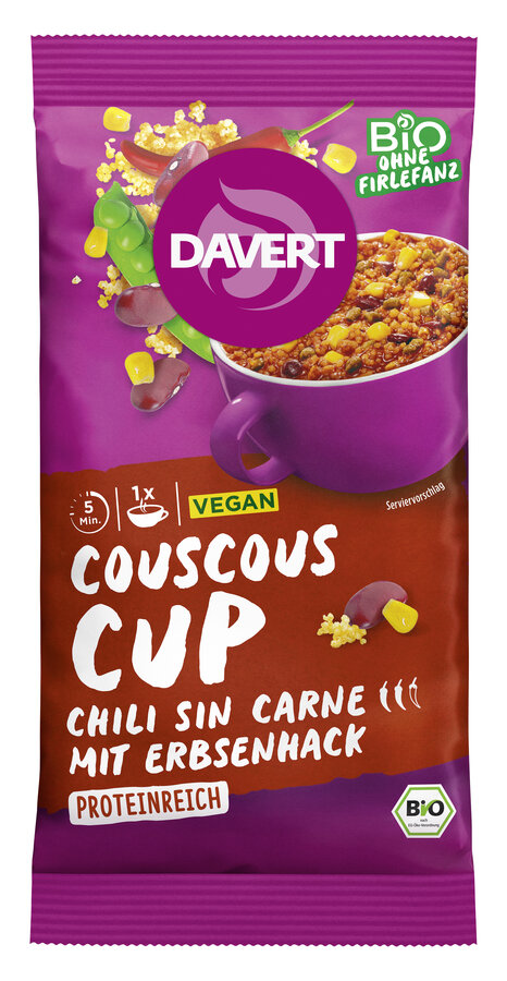Davert Couscous Cup Chili sin Carne 58g