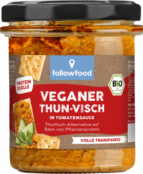 Followfood Vegane Thunfischalternative in Tomatensauce 180g