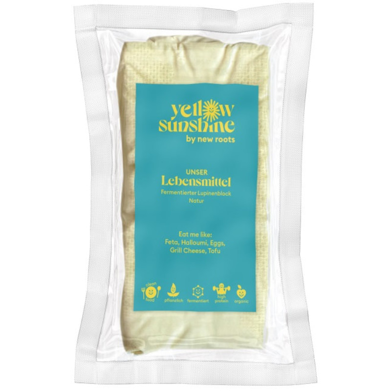 Yellow Sunshine by New Roots Unser Lebensmittel Lupinenblock Nature 146g