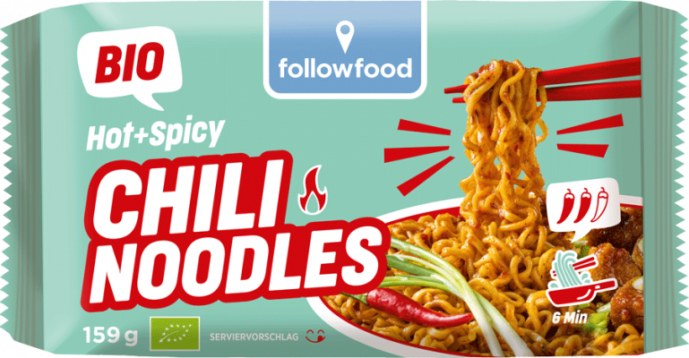 Followfood Hot & Spicy Chili Noodles 159g