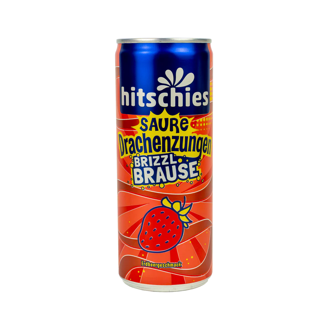 Hitschler Hitschies Saure Drachenzungen Brizzl Brause Erdbeere 250ml
