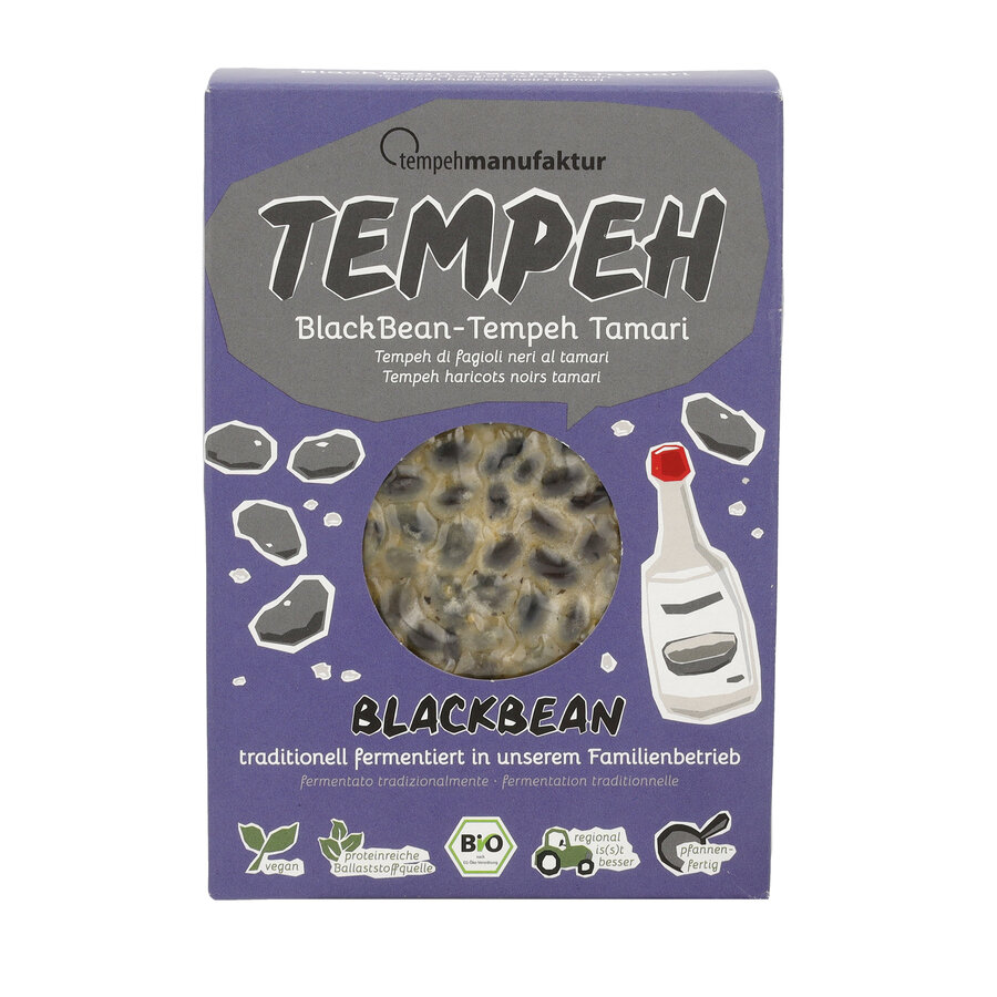 Tempehmanufaktur Black Bean Tempeh Tamari 200g