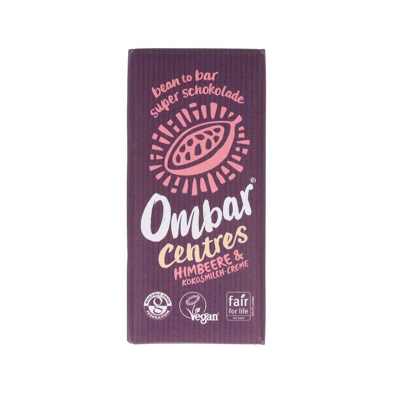 Ombar Schokolade Centres Himbeere & Kokosmilch-Creme 70g