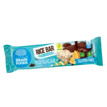 Brain Foods Rice Bar Orange & Dark Chocolate
