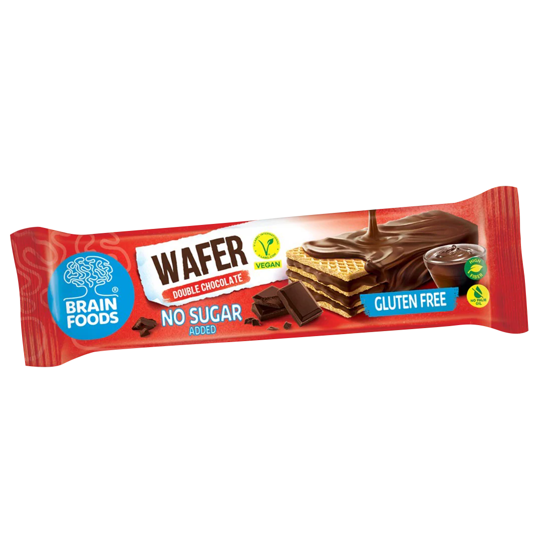 Brain Foods Wafer Double Chocolate 40g