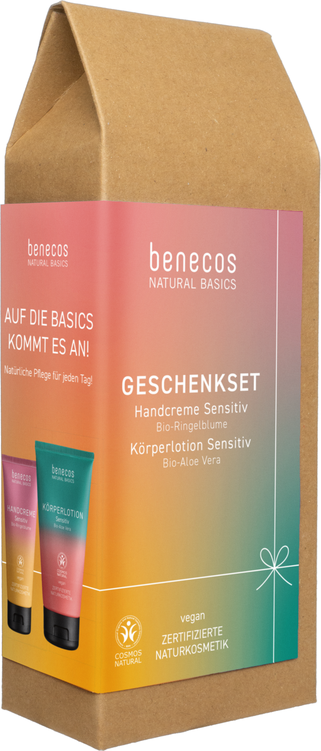 Benecos Geschenkset Sensitiv Handcreme und Körperlotion