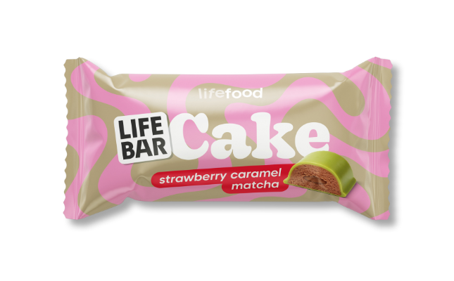 Lifebar Cake Strawberry Caramel Matcha 35g