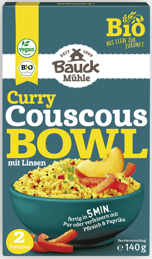 Bauck Mühle Curry Couscous Bowl 140g