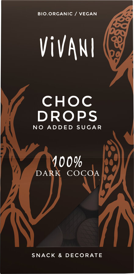 Vivani Choco Drops 100%