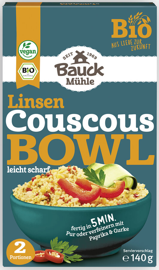 Bauck Mühle Linsen Couscous Bowl 140g