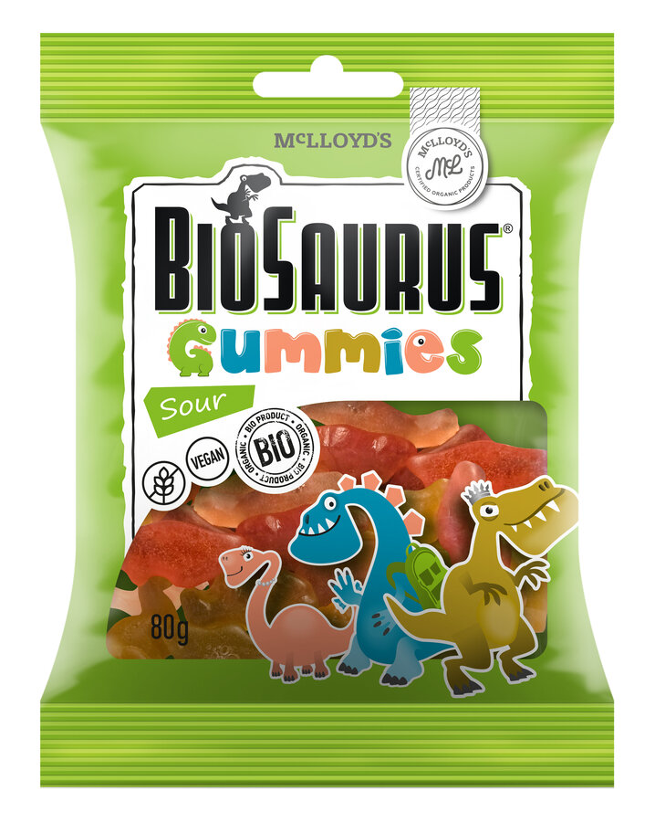 Biosaurus Bio Gummies sauer 80g