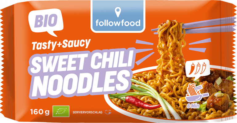 Followfood Sweet Chili Noodles 160g