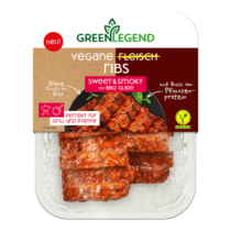 Green Legend Vegane Ribs Sweet & Smoky mit BBQ Glaze 190g