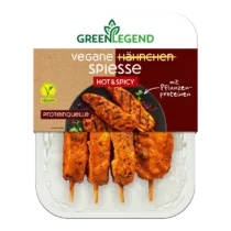 Green Legend Vegane Spiesse Hähnchen-Alternative Sweet BBQ 160g